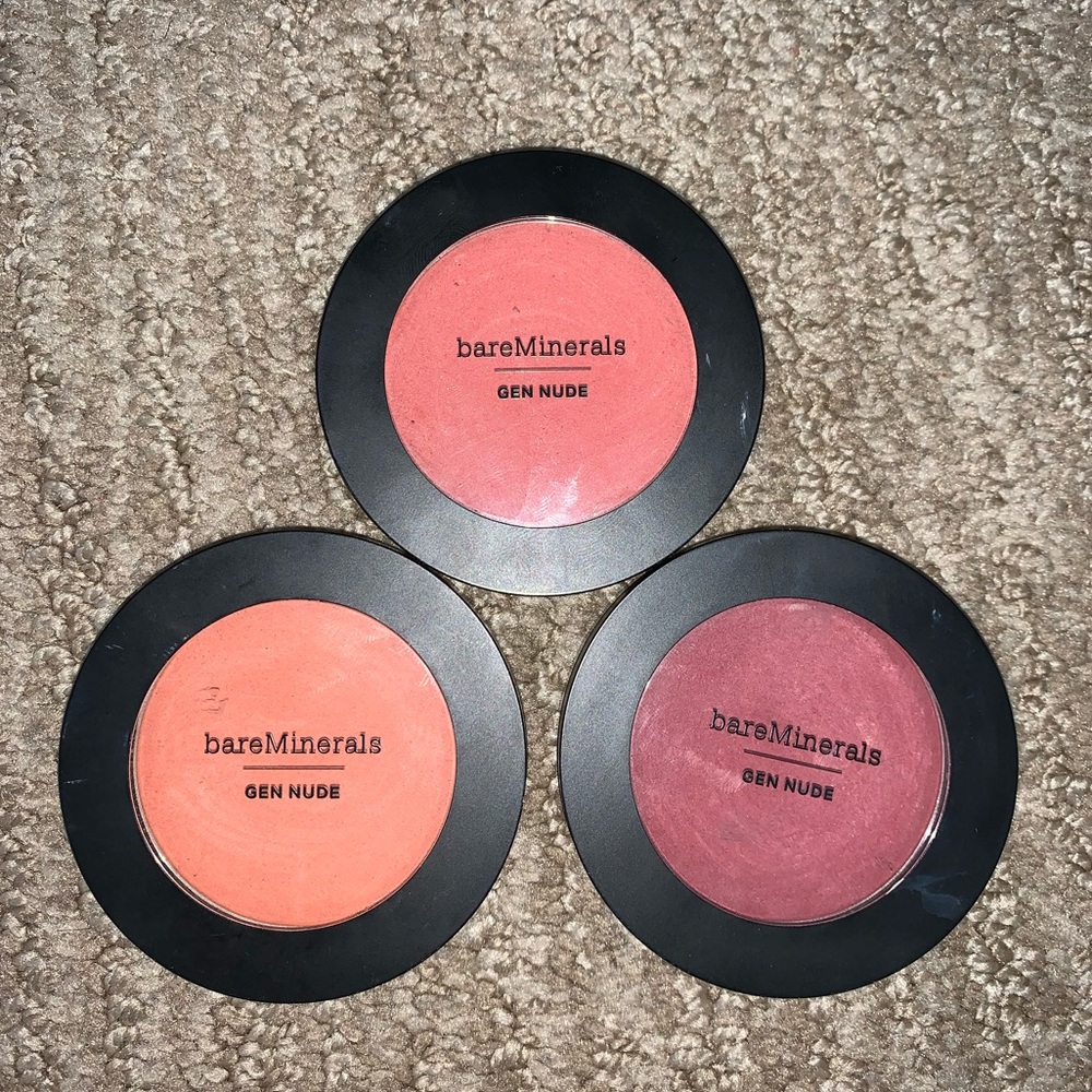 3 bareMinerals pressed blushes
